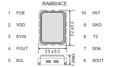 爱普生温补晶振,RA8804晶振,RX8804晶振