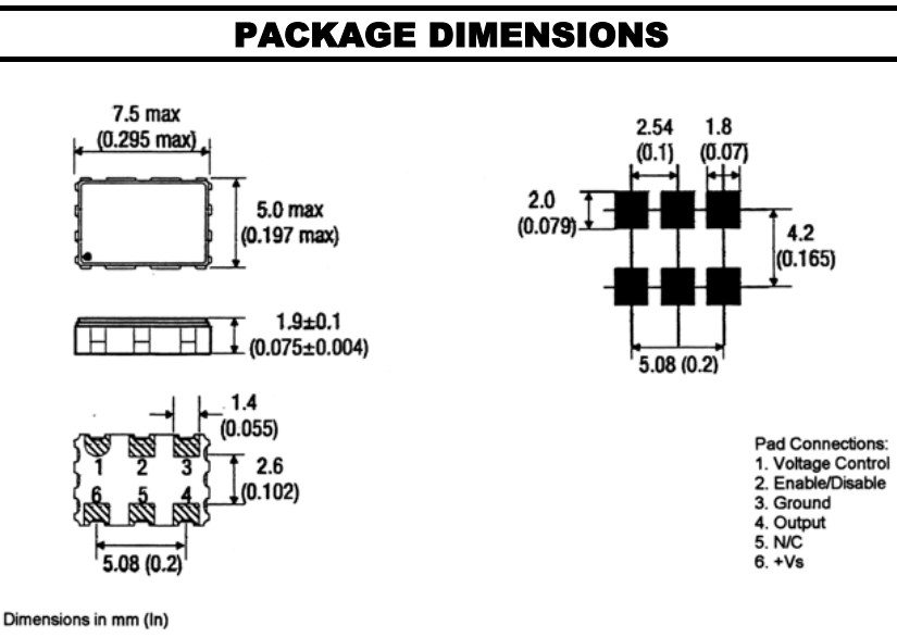 VCXO,SMD2500.3C-24.576MHz,7050mm,3.3V,GED品牌,24.576M